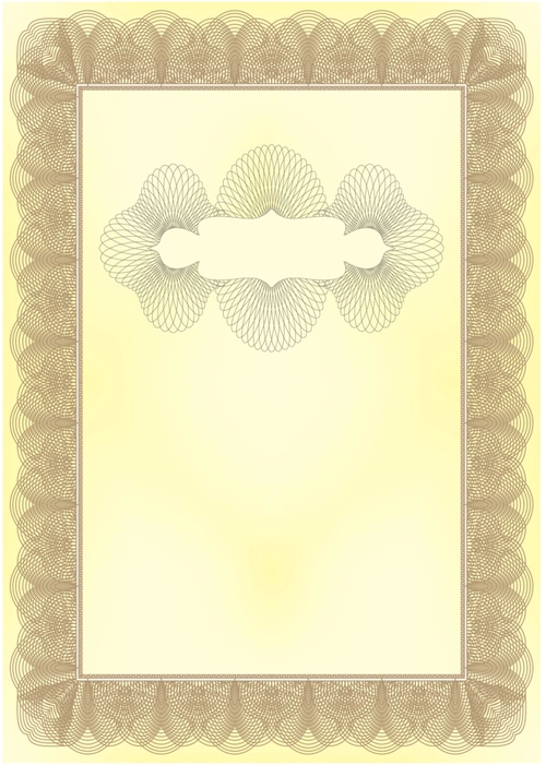 古典花纹证书背景素材