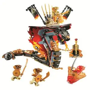 兼容乐高幻影忍者2020新品烈焰威龙蛇怪人仔禁术卷轴拼装积木玩具