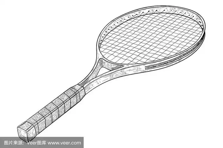 网球拍.手绘草图