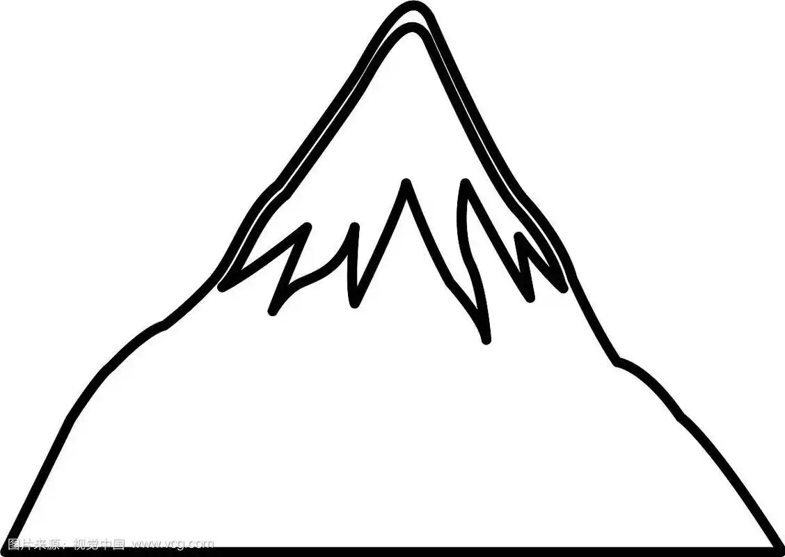 日本富士山山水自然线条