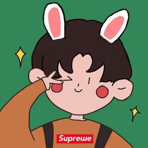 卡通情侣头像呆萌一对 永不相离,永不相弃