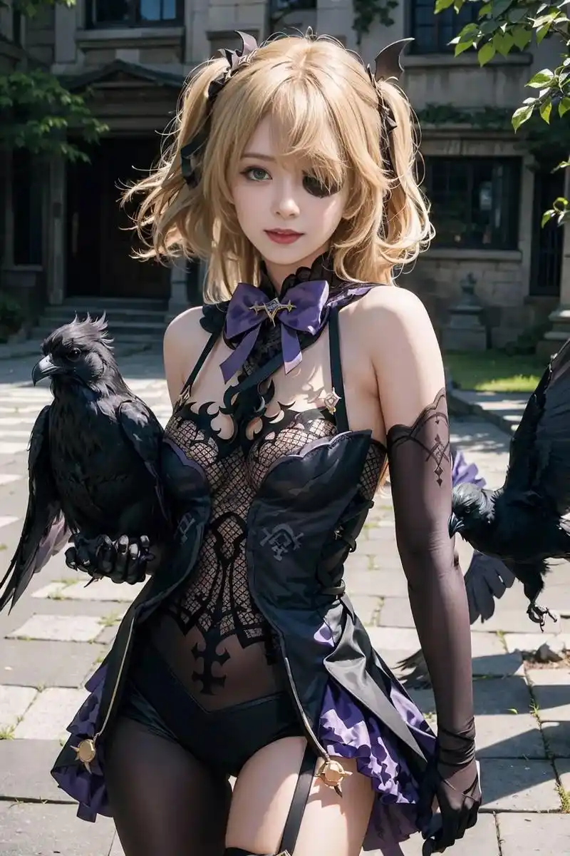 原神菲谢尔赛博cosplay.菲谢尔:"狂喜吧!战栗吧!要问 - 抖音