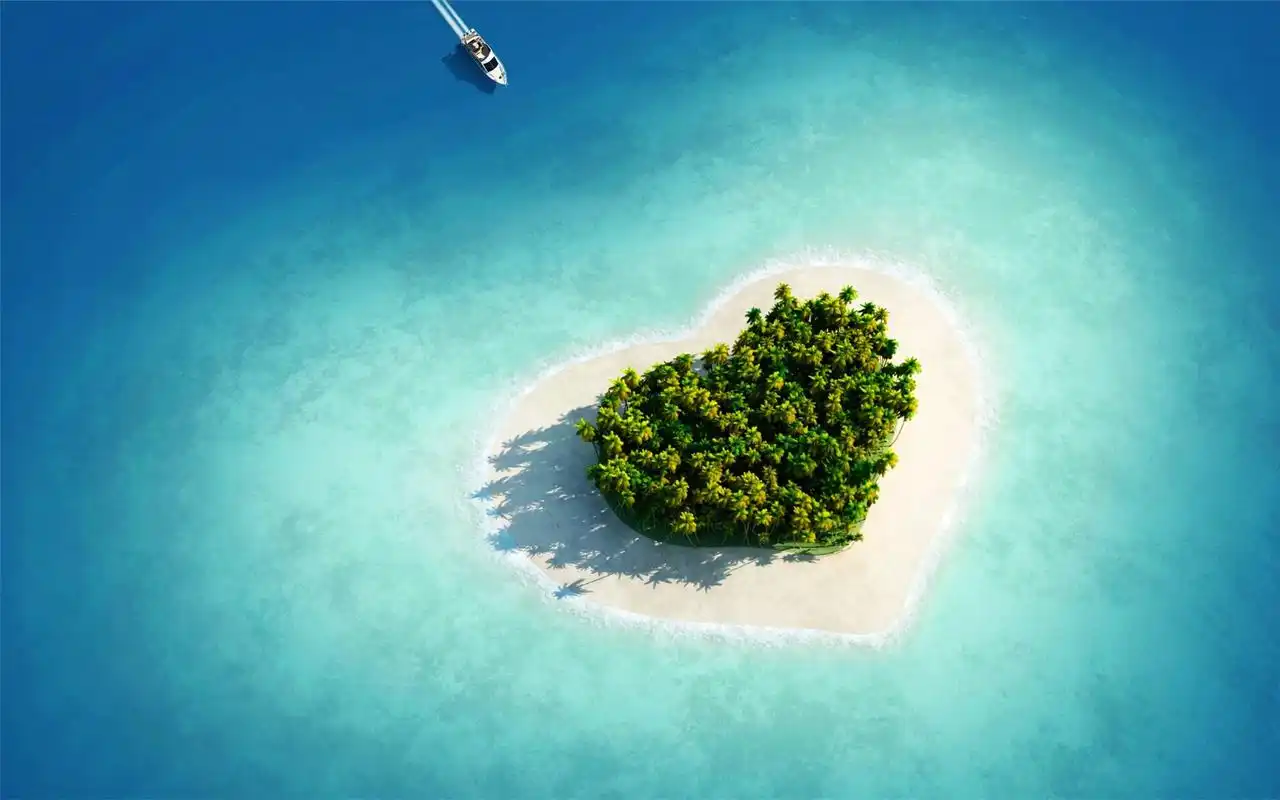 非主流唯美意境浪漫心形创意设计桌面壁纸下载(一)