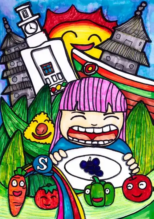 "舌尖不浪费 光盘在行动"节约粮食主题绘画优秀作品 - 智慧妈咪网