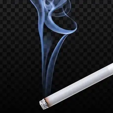 一根被点燃的香烟的头像