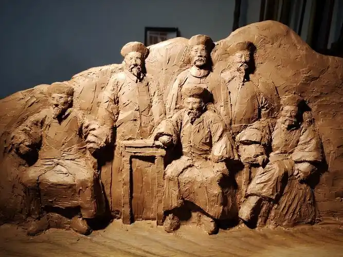 淮军将领浮雕泥稿