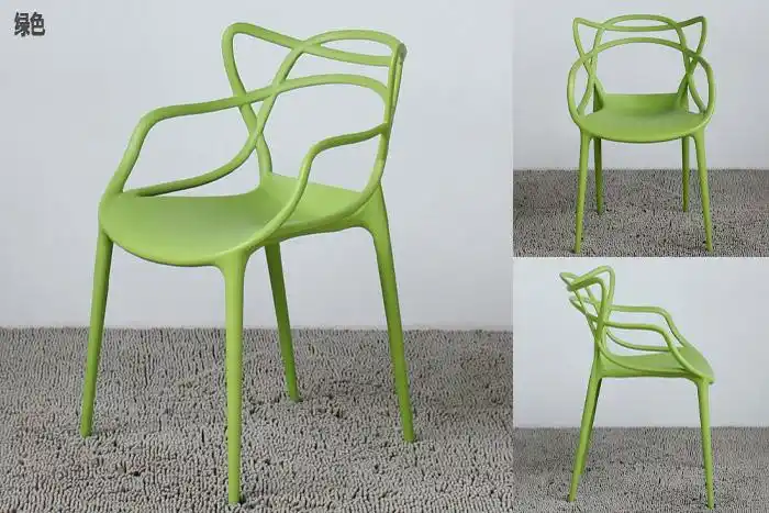诗恩家具 创意餐椅 休闲椅 时尚简约椅子 红色塑料椅 扶手椅