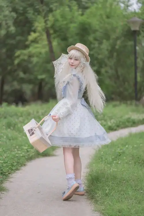 lolita私影,蓝飘带(2)-cosplay中国