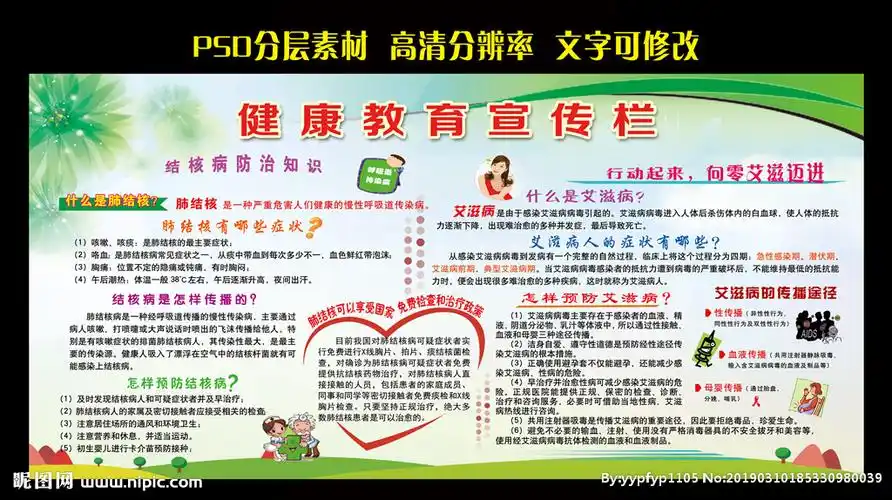 健康教育知识宣传栏图片
