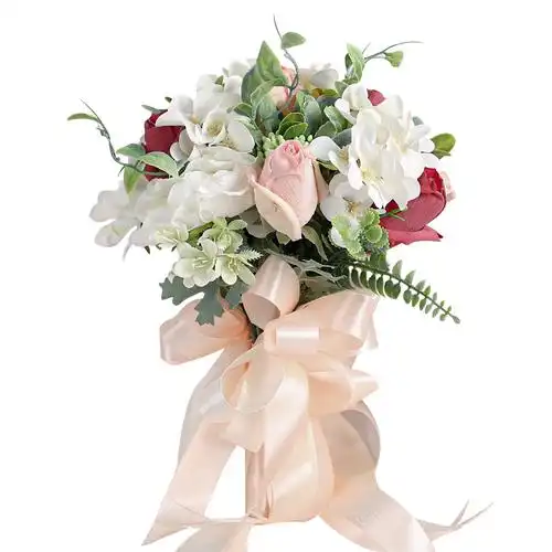 高档手捧花新娘结婚韩式婚礼花球婚纱照捧花假花高级拍照道具ins