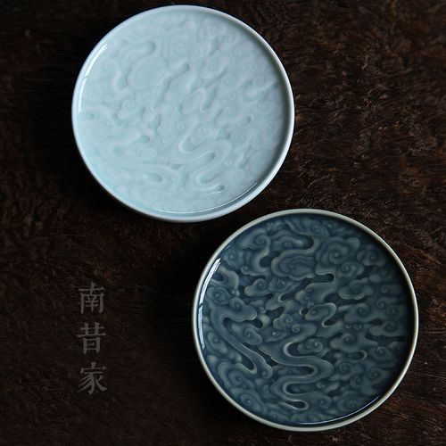 中式甜品盘创意料理青瓷托盘寿司盘平盘烤肉摆盘牛排盘早餐盘果盘