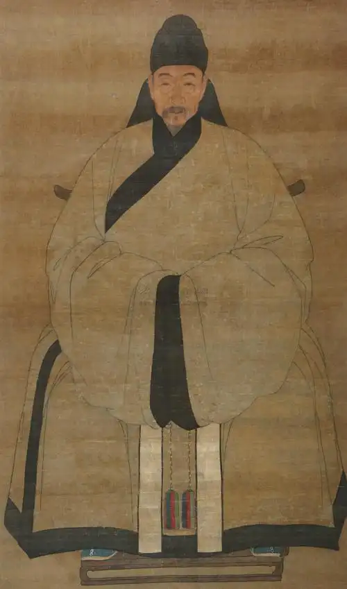 *2955 明人画像 立轴 绢本