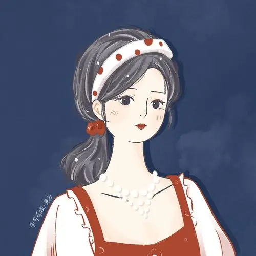 复古女孩插画(少女头像)|插画|创作习作|可可欢 - 原创作品 - 站酷
