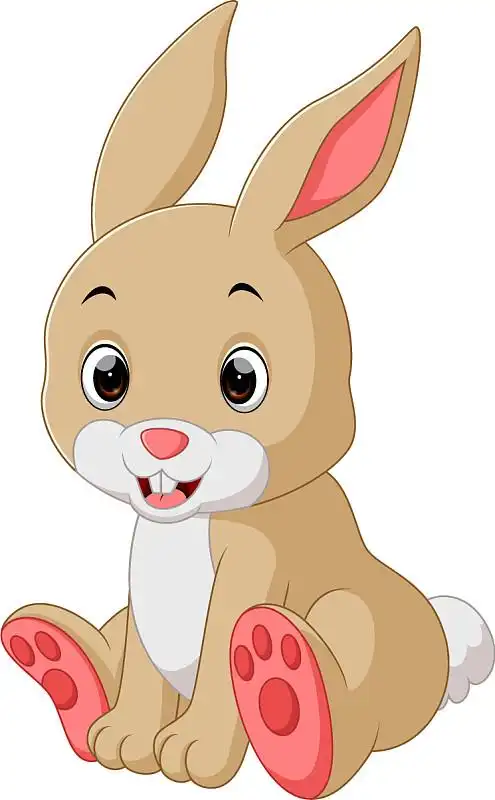 可爱的卡通兔子