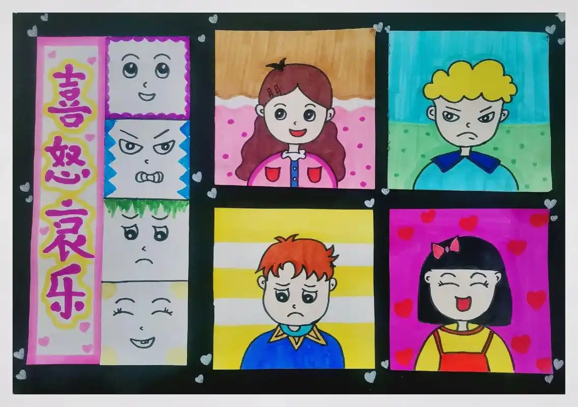 创意美术 #喜怒哀乐 #表情包 #线稿 #画画 - 抖音