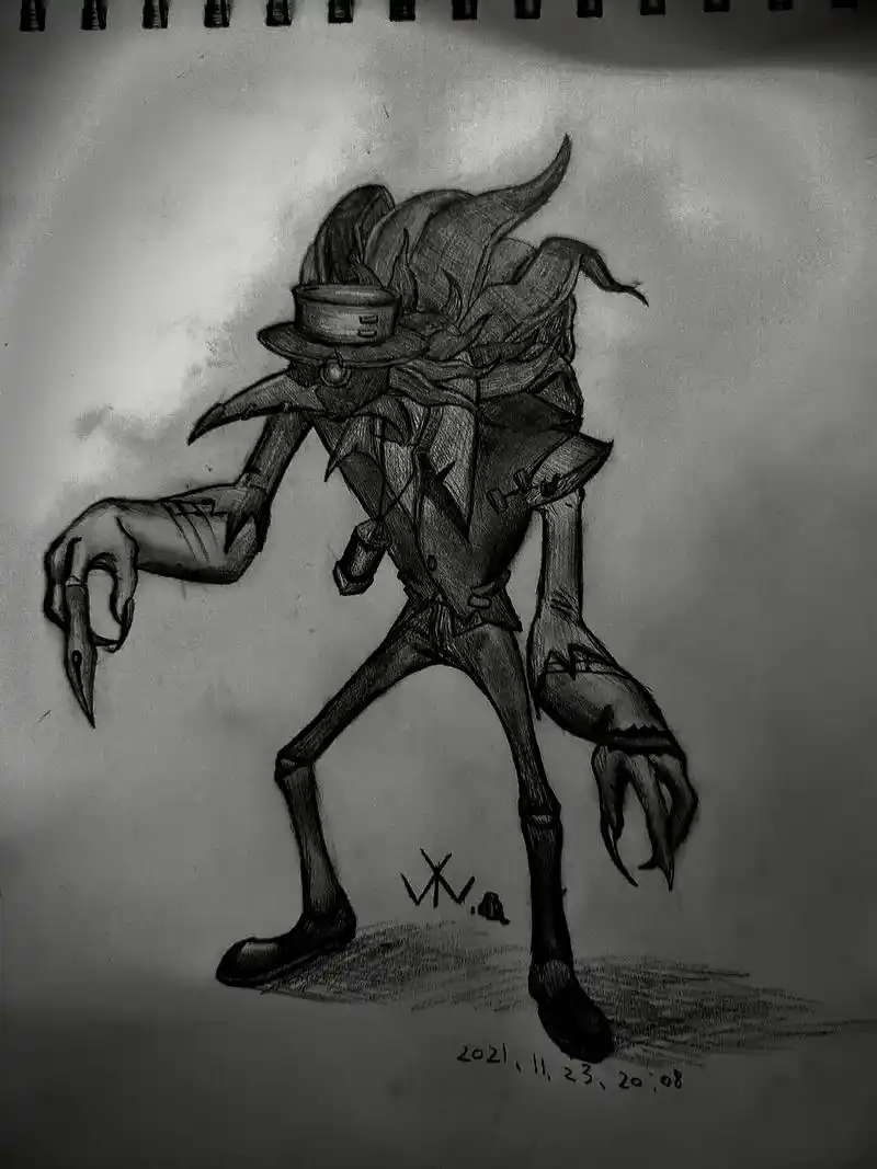 第五人格 #恶梦#手绘#素描24年前,他迎来了他的12岁生 - 抖音