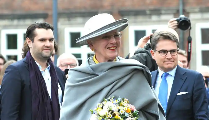 丹麦女王玛格丽特二世出席国王克里斯蒂安四世雕像揭幕仪式