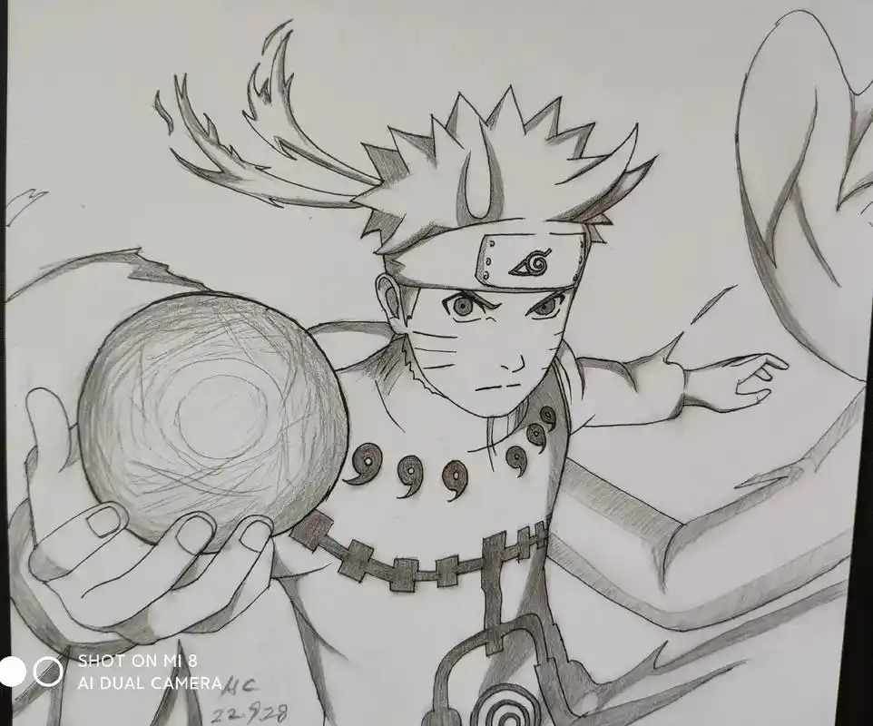 动漫人物绘画 #火影忍者 #漩涡鸣人,金鸣绘画 - 抖音