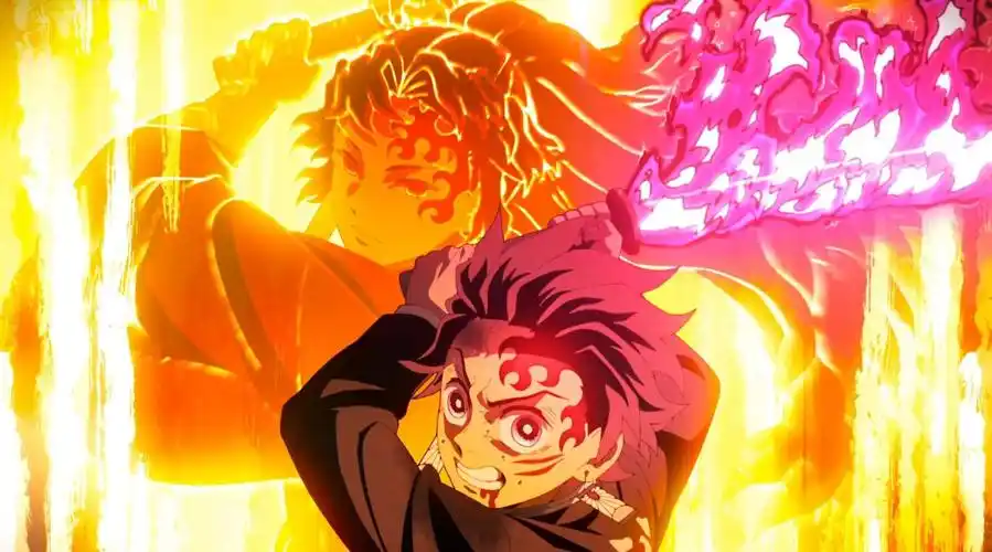 鬼灭锻刀村篇#炭治郎 开斑纹 日之呼吸与 缘壹 身影重叠的这一幕