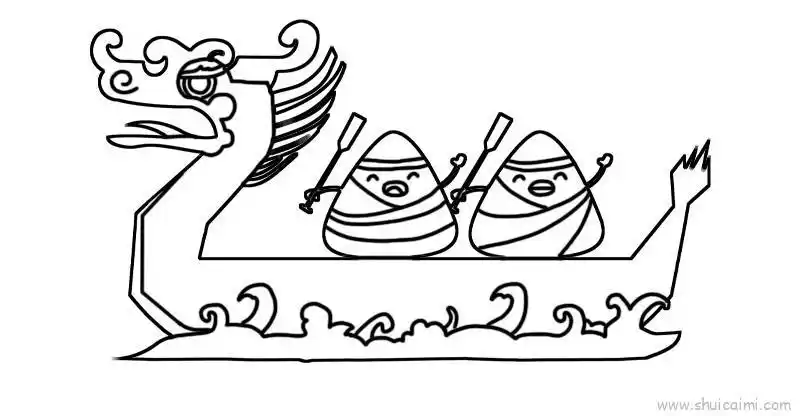 龙舟儿童画怎么画龙舟简笔画简单又好看