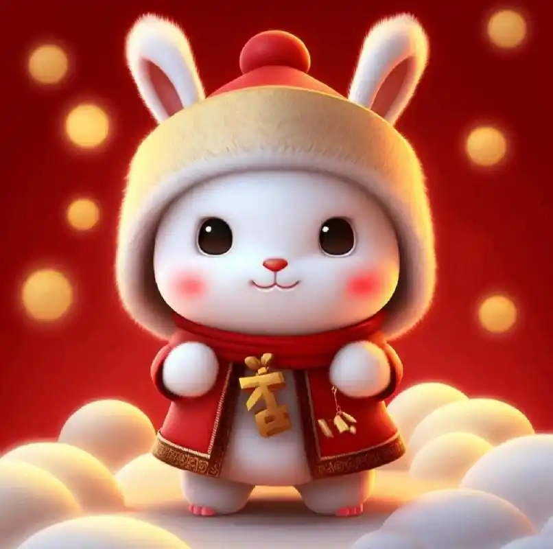 红色小兔兔,招财兔来袭