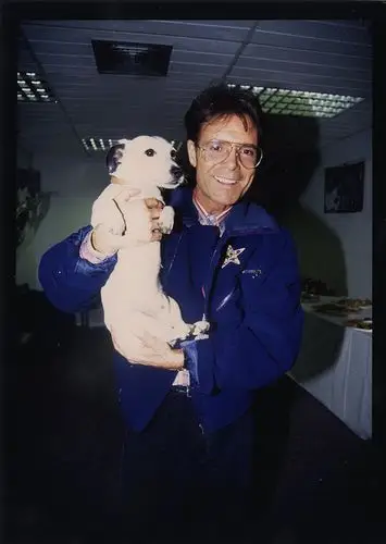 cliff richard with nipper - unknown date and location | flickr