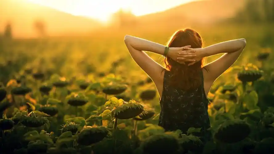 非主流,背影,向日葵,放逐对你的思念壁纸
