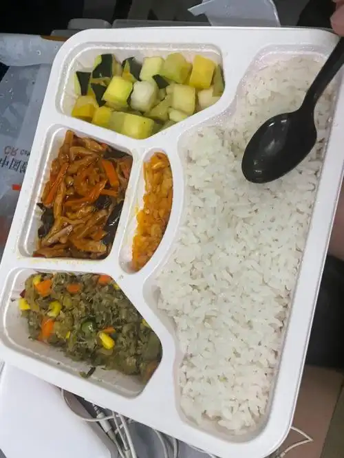 高铁上15元的盒饭