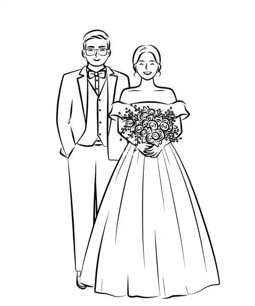 服装设计手稿婚纱礼服服装款伊丽莎白婚纱定制手绘|来自miss_阿芳芳芳