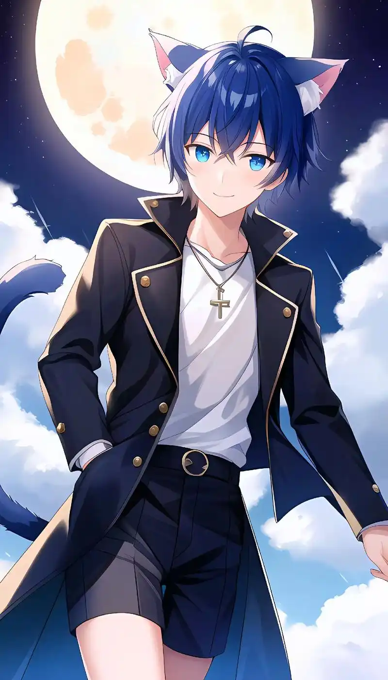 蓝色眼睛狼耳这一组帅气吗