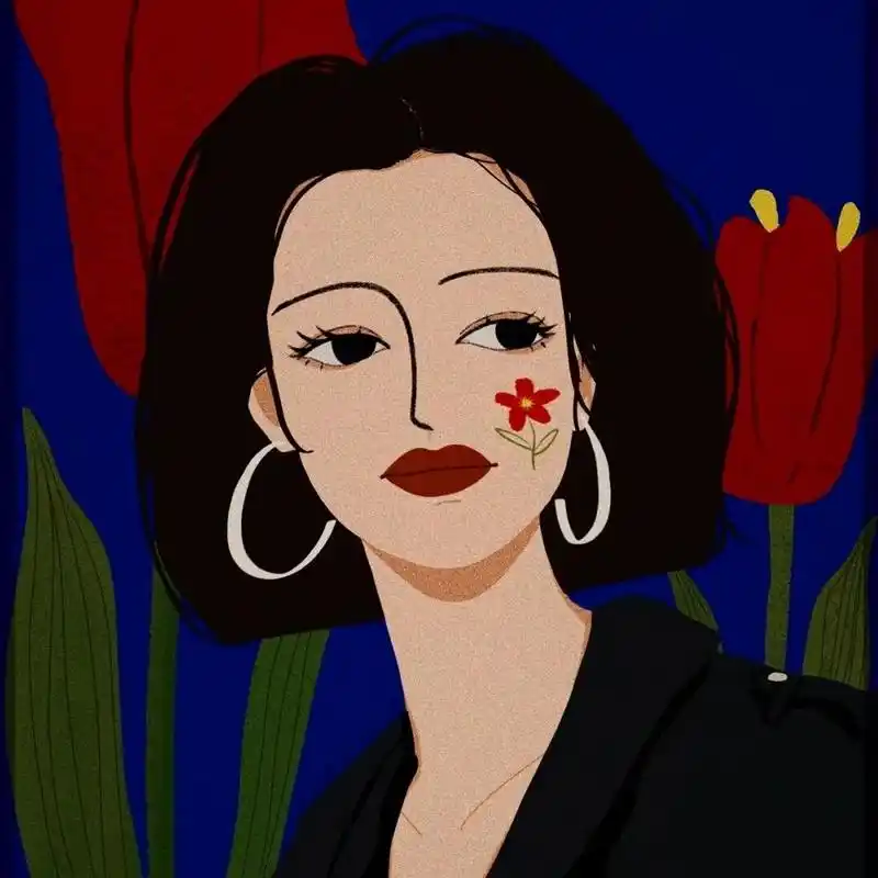 短发女生动漫头像 个人喜欢原作三九李呀