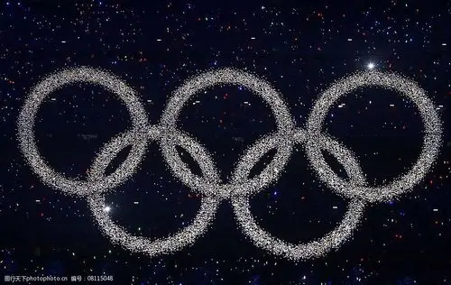 2008奥运会开幕式奥运五环图片