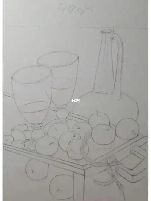 静物组合步骤图