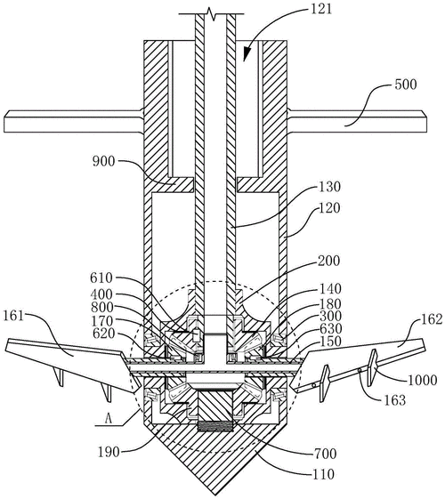 一种搅拌叶双向旋转的水泥搅拌桩钻头