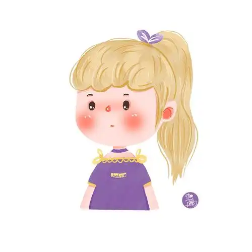 花栀子插画可爱的女生头像小清新