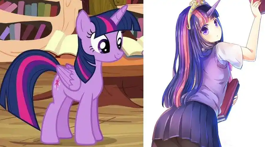 小马宝莉:小马紫悦最帅气拟人,第一张霸气少女,第三超级温柔!