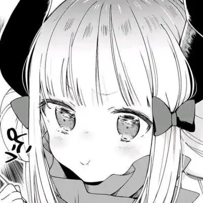 动漫女头 头像 黑白