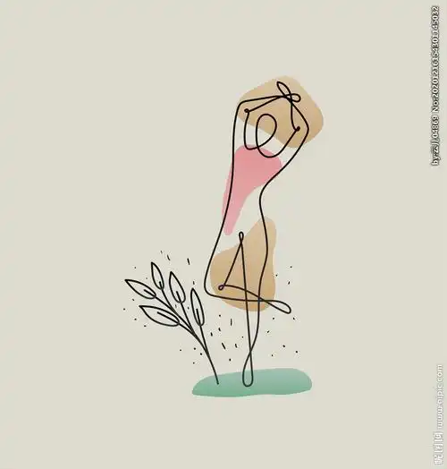 简笔抽象女人图片