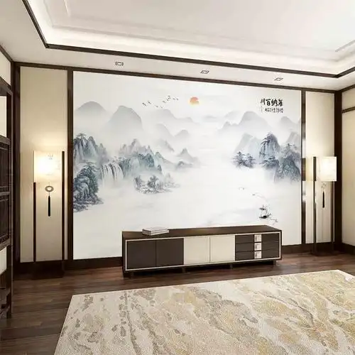 家装建材小店商品编号:10049044536581商品名称:3d电视背景墙新中式