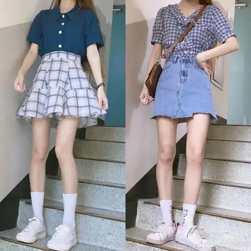学院风短裙搭配适合活泼可爱的学生党