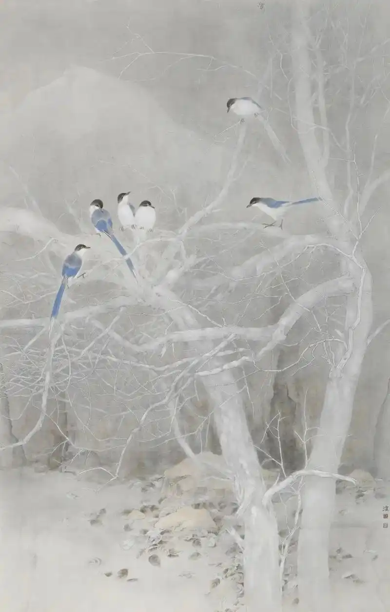 刘滨工笔花鸟画作品欣赏:恬静淡然,意境纯美