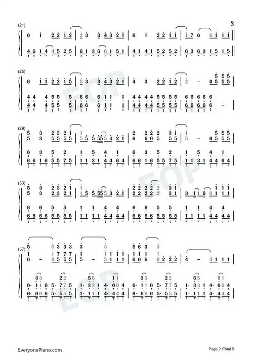 lovesick girls-blackpink双手简谱预览2