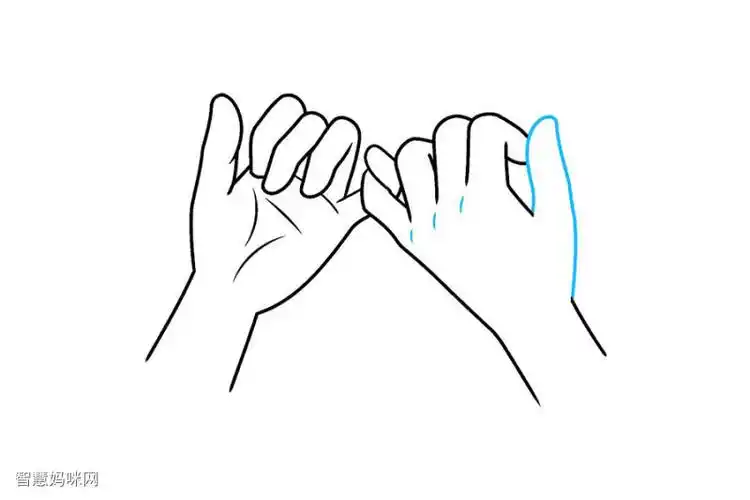 如何画勾手指