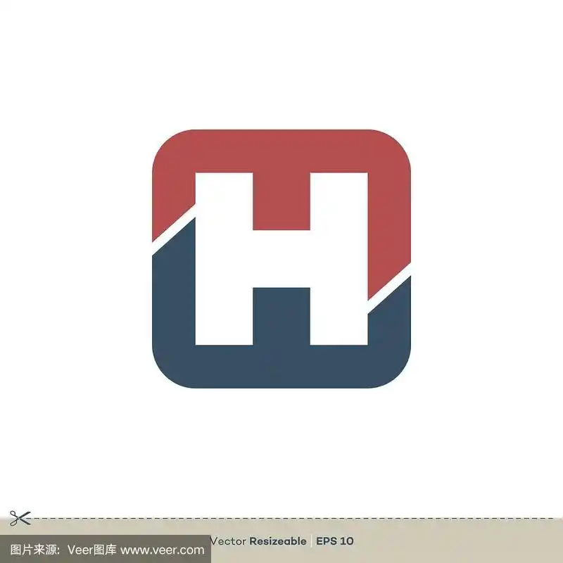 h字母标志模板插图设计.向量eps 10.