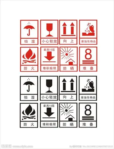 包装运输警示标志矢量设计图__公共标识标志_标志图标_设计图库_昵图