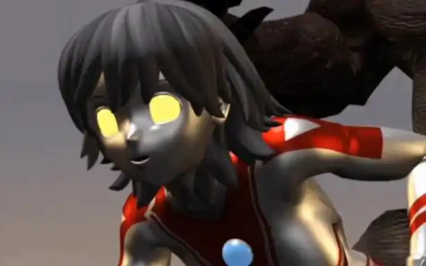 女奥特曼被两只怪兽暴打