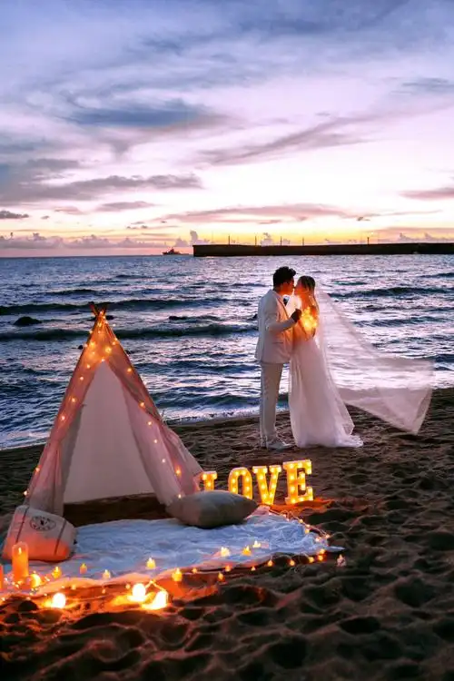 海南三亚大小洞旅拍婚纱照客片欣赏-三亚遇见菲林婚纱摄影-114结婚网