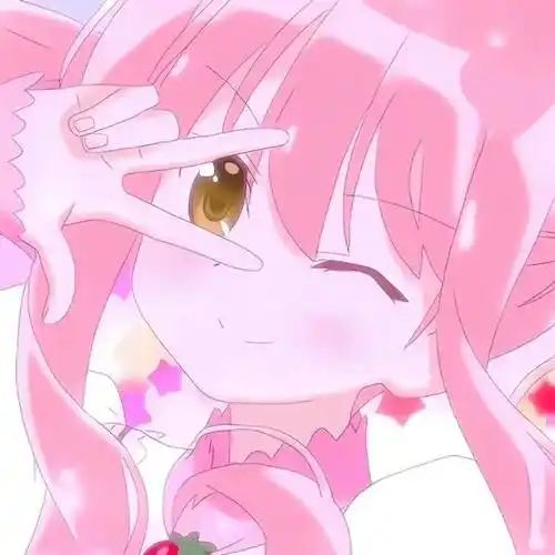 颜值超高的粉色系动漫女生头像