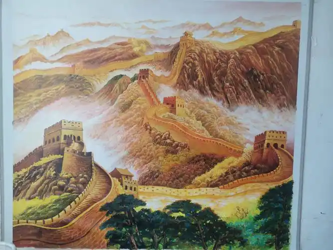 装饰画长城画完了,定制电话18295618798