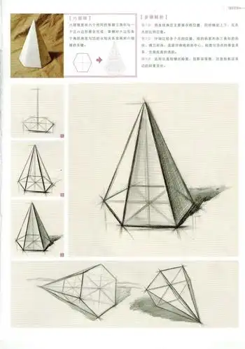 高新学校美术学习:结构素描——单个几何石膏体